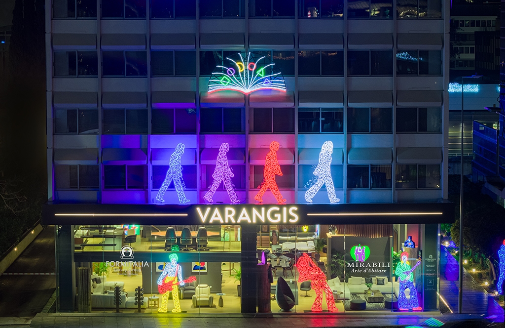 MARCO LODOLA's light sculptures exhibited at VARANGIS